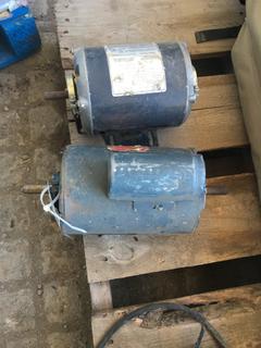 (2) Electric Motors. Emerson 1/4 HP, GE 3/4 HP.