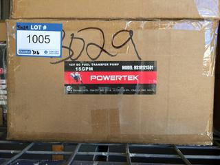 Unused Powertek HS1501 12V 15GPM Fuel Transfer Pump.