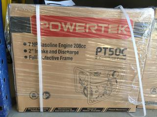Unused Powertek PT50C 2" Centrifugal Pump.