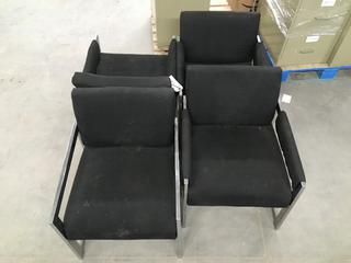 (4) Black/Chrome Waiting Room Chairs.