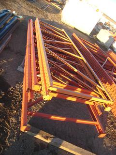 Pallet of Metal Rack Up Rights. 42x144.