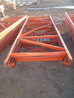 Pallet of Metal Rack Up Rights. 42x144.