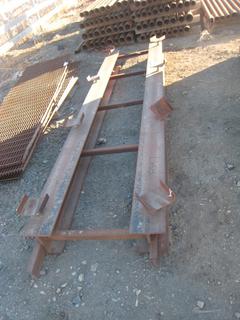 Skid w/ Adjustable Posts. 36x144.