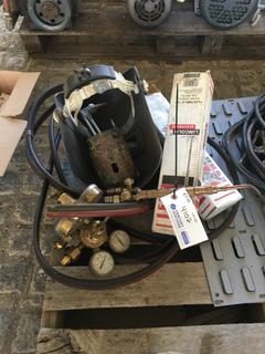 Oxy/Acetylene Torch w/ Helmet and Welding Rods.