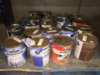 Quantity of Assorted 1 Gallon Cans of Paint.