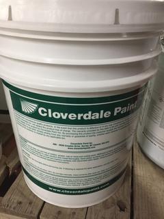 (1) 5 Gallon Pail of Cloverdale Paint, Black.