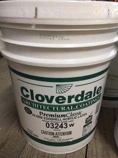 (2) 5 Gallon Pails of Cloverdale Paint, Soapstone.