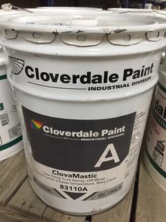 (1) 5 Gallon Pail of Cloverdale Paint, Grey.