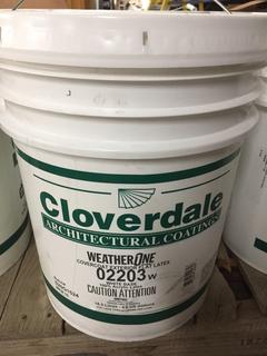 (1) 5 Gallon Pail of Cloverdale Paint, Yellow.