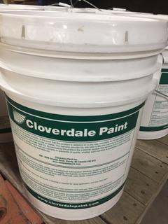 (1) 5 Gallon Pail of Cloverdale Paint, Church White.