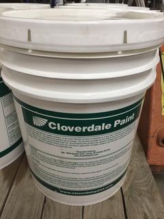 (2) 5 Gallon Pails of Cloverdale Paint, Snowflake.