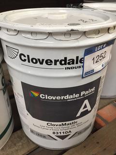 (1) 5 Gallon Pail of Cloverdale Paint, Grey.