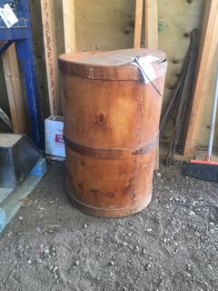 Wooden Barrel.