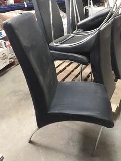 (6) Black/Chrome Dining Chairs.