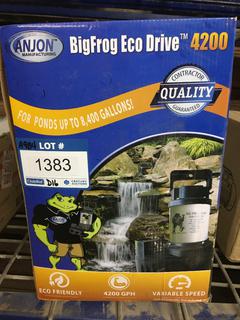 Unused 4200 Gallon/Hr Big Frog Eco Drive Pond Pump.