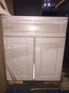 White Base Cabinet,  30" x 24" x 22".