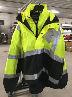 Hi-Vis Gerber Outerwear 2-In-1 Work Jacket, Size 5XL Reg.