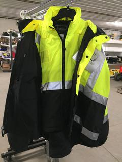 Hi-Vis Gerber Outerwear 2-In-1 Work Jacket, Size 5XL Reg.