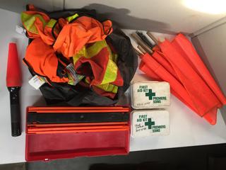 Small First Aid Kit & Assorted Safety Vests, Etc.