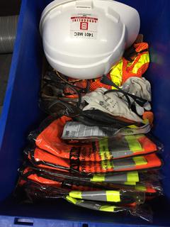 Safety Vests, Ear Plugs, Gloves & Hard Hat.