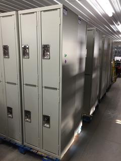 1 x  Metal Lockers, 72" x 24" x 18". *NOTE - Bank of Four Half Lockers