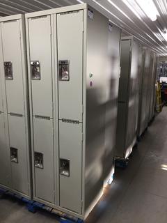 1 x  Metal Lockers, 72" x 24" x 18". *NOTE - Bank of Four Half Lockers