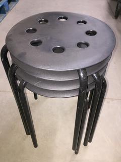 (4) Black Stools.