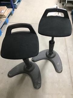 (2) Tall Office Stools, 28"H.