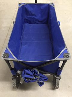 Blue U-Line Folding Wagon.