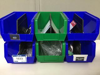 Plastic Bins Containing Plastic Inserts, Display Tags, Etc.