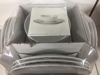 Ikea 18-pc White Dinnerware Set.