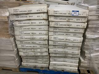 Pallet of Assorted Cabinet Boxes. See Description for Quantities and Dimensions.