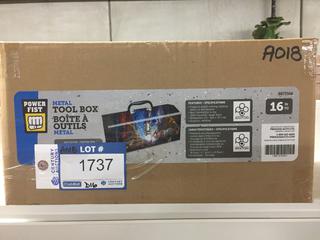 Power Fist 16" Metal Tool Box.