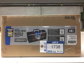 Power Fist 16" Metal Tool Box.