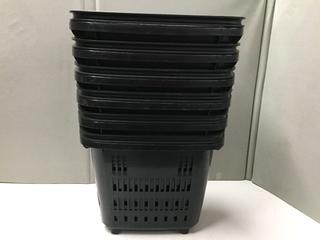 (6) Rolling Shopping Baskets.
