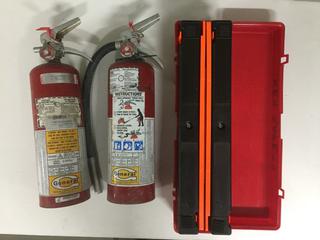 Warning Triangle Flare Kit & (2) Fire Extinguishers.