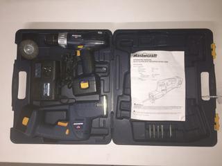 Mastercraft Cordless Reciprocating Saw, Cordless Drill, (2) Batteries & Charger.