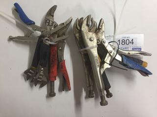 Quantity of Locking Pliers & Crescent Wrenches.