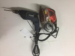 Black & Decker Cyclone Sander & Mastercraft Drill.