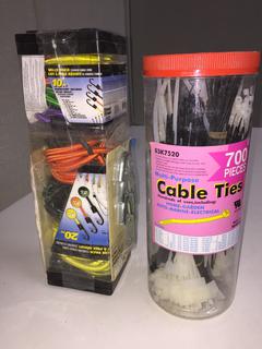 Cable Ties,  Bungee Cords & J-Hooks.