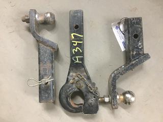 (2) Ball Hitches & (1) Pintle Hitch.