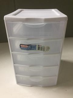Sterilite 5-Drawer Storage Unit.
