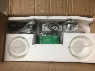 Black 2-Bulb Light Fixture.