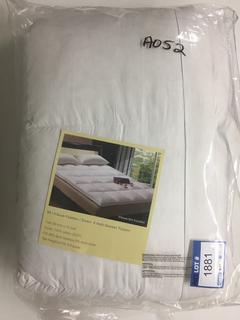 Twin Size Duck/Down 4" Gusset Mattress Topper.