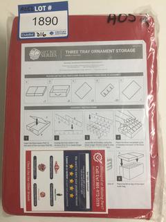 Three Tray Ornament Storage.