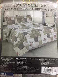 Marina Luxury King Size Quilt Set.