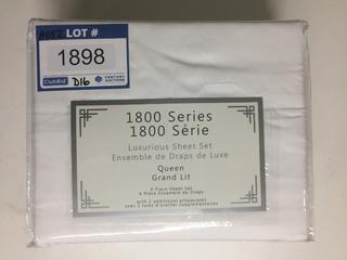 1800 Series Queen Size Luxury Sheet Set, White.