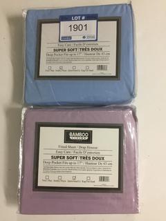 Bamboo Living (1) Double & (1) Queen Size Fitted Sheet.
