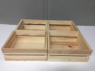 (4) Wood Crates.