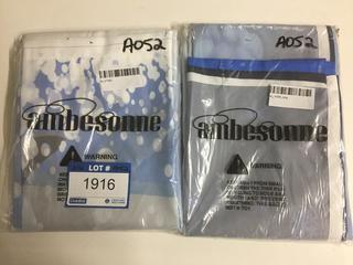 (2) Ambesonne Shower Curtains.